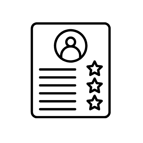Icon of checklist and document symbolizing the skill assessment process for construction workers